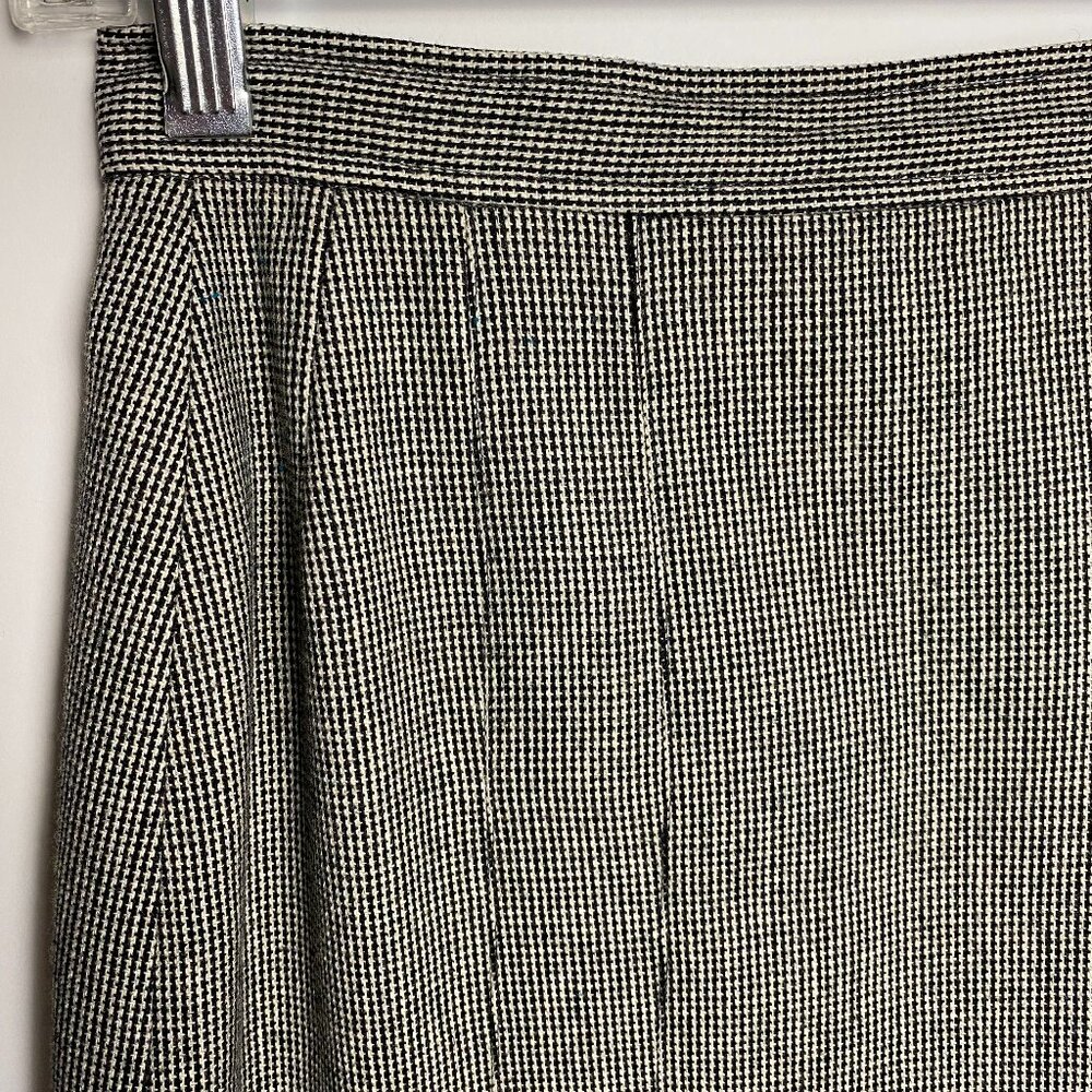 EVAN PICONE PETITES Lined Wool Skirt Houndstooth Womens 8P